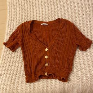 Zara burnt orange sweater